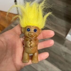 Vintage 1970s DAM Plastic Troll Yellow‎ Hair